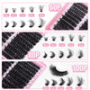 Picture of Fluffy Lash Clusters Thick Volume Lash Extension 10-18mm Cluster Eyelash Extensions DIY Individual Lashes Wispy at Home Pestañas Pelo a Pelo by ALPHONSE (60D+80D+100D, 300pcs)