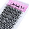 Picture of Individual Lashes DIY Eyelash Extension 30D D Curl Cluster Lashes Natural Look Long Individual Lash Extensions Volume Lash Cluster Eyelashes (30D-0.07D-9-16mm)