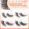 Picture of JIMIRE 20 Pairs Hlaf False Eyelashes with Clear Band Half Lashes Wispy Short Accent Lashes 4 Styles Mixed Cat Eye Mink Lashes Fluffy 3/4 Corner Fake Half Lashes Cat Eye Natural Look