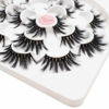 Picture of Veleasha 5D Faux Mink Lashes Handmade Luxurious Volume Fluffy Natural False Eyelashes 7 Pairs (Spikey)