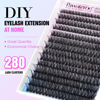 Picture of Pawotence Lash Clusters 280pcs Individual Lashes Cluster Eyelash Extensions 50D 9-16mm Mix Eyelash Clusters Lash Extension for Self Application at Home (50D, 0.07D, 9-16mm)