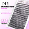 Picture of Pawotence Lash Clusters Natural 30D Cluster Eyelash Extensions 8-15mm Individual Lashes Cluster Wispy 280pcs Eyelash Clusters Lash Extension for Self Application (30D, 0.07D, 8-15mm)