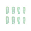 Picture of Vaveah 24 Pcs Press on Nails Coffin for Women, Extra Long Fake Nails Glue on Nails, False Nails with Glue (Matcha Stars)