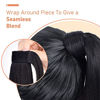 Picture of SEIKEA 24" Clip in Ponytail Extensions Wrap Around Long Straight Pony Tail Synthetic Hairpiece - Light Chocolate Brown