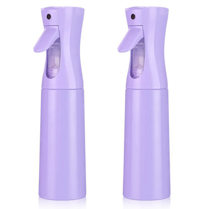 Picture of IMPORX Continuous Spray Bottle for Hair (10.1oz/300ml) 2 Pack Purple Home Essentials Spray Bottles For Cleaning Empty Ultra Fine Water Mister Sprayer For Hairstyling Garden Plants Curly Hair Etc