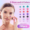 Picture of Pimple Patches for Face, Hydrocolloid Acne Patches, Cute Star Zit Covers for Face, Colorful Spot Stickers with Tea Tree, Salicylic Acid & Cica Oil| 3 Sizes (10mm, 12mm & 14mm) |280 Count