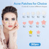 Picture of QUSTERE Pimple Patches for Face, Acne Patches Hydrocolloid, Cute Star Zit Covers for Face, Spot Stickers with Tea Tree, Salicylic Acid & Cica Oil| Round,Star,Peach Shapes| 5 Sizes| 282 Count