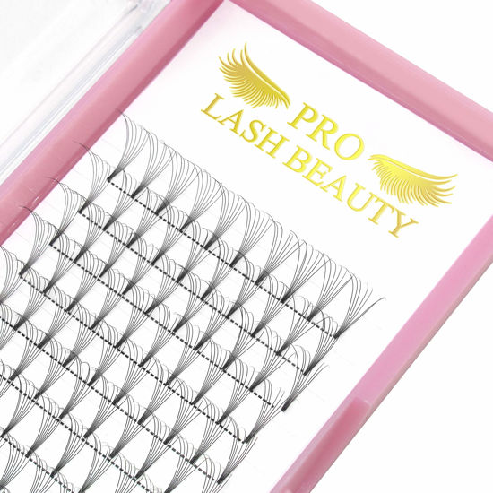 Picture of Premade Volume Eyelash Extensions 7D-C-0.07-16 Short Stem Premade Fans Eyelash Extensions 9 to 20 mm C D Curl Pre made Lash Fans 3D 5D 7D Volume Lash Extensions .07 .10(16mm, 7D-C-0.07)