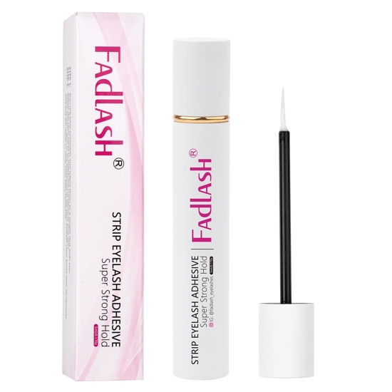 Picture of Eyelash Glue for False Lashes Super Strong Hold Eyelash Adhesive Clear Lash Glue for False Lashes Waterproof Strip Lash Adhesive Professional Latex Free Sensitive Eyes