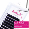 Picture of Colored Lash Extensions 0.07 D Curl Lash Extensions 8-14mm Mixed Tray Black Purple Ombre Eyelash Extensions Silk Volume Lash Extensions (0.07D, 8-14mm)