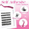 Picture of FADLASH Self Adhesive Lash Clusters, No Glue Needed DIY Eyelash Extensions Kit, Pre Glued Eyelashes, Easy to Apply Lash Extension No Damage Quick & Easy (Z6-D-8-16mm)