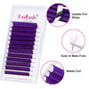 Picture of Easy Fan Volume Lashes D Curl Mixed Tray Purple Volume Eyelash Extensions 8-14mm Rapid Blooming Lash Extension Supplies by FADLASH (Purple 0.07-D-Mix)