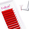 Picture of Volume Lash Extensions D Curl Mixed Tray Easy Fan Volume Lashes 0.07 8-14mm Mixed Tray Red Rapid Blooming Mink Eyelash Extensions (Red 0.07-D, 8-14mm Mix)