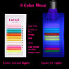 Picture of Volume Lash Extensions Neon Colored Lashes Extensions Easy Fan Hot Light Pink White Blue Orange Gold Light Purple Yellow Glow under UV Light (8 Color,0.07-D,15mm)