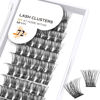 Picture of Lash Clusters B47 D Curl 14mm DIY Lash Extensions 72 Clusters Lashes C D Curl Wispy Volume Lashes Eyelash Clusters Extensions Individual Lashes Cluster DIY at Home (B47,D-14mm new)