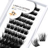 Picture of Lash Clusters B57 D Curl 8-16MIX DIY Lash Extensions 72 Clusters Lashes D Curl Wispy Volume Lashes Eyelash Clusters Extensions Individual Lashes Cluster DIY at Home (B57,D-8-16MIX)