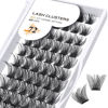 Picture of Lash Clusters B02 C Curl 18mm DIY Eyelash Extensions 72 Clusters Lashes C D Curl Mega Volume Individual Lashes Eyelash Clusters Extensions Individual Lashes Cluster DIY at Home (NM-C-18mm)