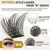 Picture of Lash Clusters B02 C Curl 18mm DIY Eyelash Extensions 72 Clusters Lashes C D Curl Mega Volume Individual Lashes Eyelash Clusters Extensions Individual Lashes Cluster DIY at Home (NM-C-18mm)