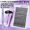 Picture of DIY Lash Extension Kit 280pcs Individual Lashes Cluster D Curl Eyelash Extension Kit Lash Clusters with Lash Bond and Seal and Lash Applicator Tool for Self Application (KIT,30D-D-9-16MIX)