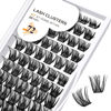 Picture of B05 Fluffy Lashes Clusters Eyelash Extensions Individual Lash Wispy D Curl 72 Clusters False Lashes DIY at Home (B05-14mm)