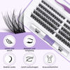 Picture of Lash Clusters Kit 120 PCS Eyelash Extension Kit 10-16 Mixed DIY Lash Extension Kit C D Curl Eyelash Clusters Kit with Super Hold Lash Bond and Seal Individual Lashes Kit for Beginners (Kit,DV02)