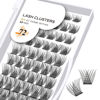 Picture of Lash Clusters D Curl 16mm DIY Eyelash Extensions 72 Clusters Lashes Natural Individual Lashes Eyelash Clusters Extensions Individual Lashes Cluster DIY at Home (B13,D-16mm)