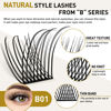 Picture of Lash Clusters B01 D Curl 16mm DIY Lash Extensions 72 Clusters Lashes Natural Wispy Volume Lashes Eyelash Clusters Extensions Individual Lashes Cluster DIY at Home (B01, 16mm)