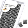 Picture of Lash Clusters D Curl 18mm DIY Lash Extensions 72 Clusters Lashes C D Curl Wispy Volume Lashes Eyelash Clusters Extensions Individual Lashes Cluster DIY at Home (B48,D-18mm)