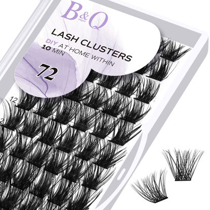 Picture of Lash Clusters B41 Mixed Lashes 72 Clusters Lashes B&Q DIY Eyelash Extensions Wispy Eyelash Clusters Extensions Spiky Individual Lashes Cluster DIY at Home (B41,D-10 new)