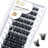 Picture of Lash Clusters B24 D Curl 16mm DIY Eyelash Extensions 72 Clusters Lashes B&Qaugen Eyelash Clusters Eyelash Extensions Volume Wispy Individual Lash Clusters at Home Lash Extensions (B24,D-16mm new)