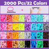 Picture of 32 Colors Small Hair Rubber Bands with 16 Hair Styling Tools, 2000 Pcs Elastic Girl Baby Hair Ties Mini Hair Bands with Hair Elastic Cutter Hair Accessories Xmas Stuff for Girls Baby Toddlers Kids