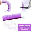 Picture of TDANCE Colored Lash Extensions Classic Lash Extensions Purple Lash Extensions 0.07mm C/D Curl Premium Silk Individual Lashes Salon Use (Purple,C-0.07,8-15mm)