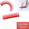 Picture of TDANCE Colored Lash Extensions Classic Lash Extensions Red Lash Extensions 0.07mm C/D Curl Premium Silk Individual Lashes Salon Use (Red,C-0.07,8-15mm)