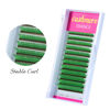 Picture of TDANCE Colored Lash Extensions Classic Lash Extensions Green Lash Extensions 0.07mm C/D Curl Premium Silk Individual Lashes Salon Use Green,D-0.07,8-15mm)