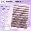 Picture of Lash Extension Kit Individual Eyelash Extension Kit D Curl Cluster Lashes Individual Eyelashes with Lash Bond and Seal, Lash Applicator Tool DIY Lash Extensions at Home (Kit,40D-8-18mix)