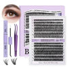 Picture of DIY Lash Extension Kit 280pcs Individual Lashes Cluster D Curl Eyelash Extension Kit Lash Clusters with Lash Bond and Seal and Lash Applicator Tool for Self Application (KIT,30D+40D-9-16MIX)