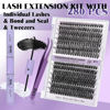 Picture of DIY Lash Extension Kit 280pcs Individual Lashes Cluster D Curl Eyelash Extension Kit Lash Clusters with Lash Bond and Seal and Lash Applicator Tool for Self Application (KIT,30D+40D-9-16MIX)