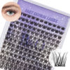 Picture of Lash Clusters Natural Cluster Eyelash Extensions 156 PCS Eyelash Clusters D Curl Z12 Individual Lashes for Beginners 8-18mm Cluster Lashes Superfine Band Eyelash Extension（Z12-D-8-18mix）