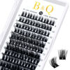 Picture of Lash Clusters B27 Mixed Tray DIY Eyelash Extensions 72 Clusters Lashes D Curl B&Q Eyelash Clusters Wispy Natural Cluster Eyelash Extensions Individual Lashes Cluster DIY at Home (B27,D-8-16MIX)