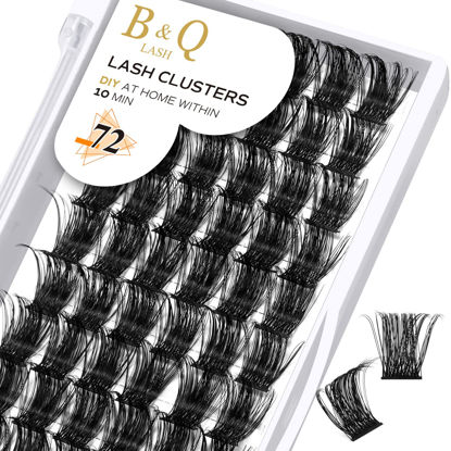 Picture of Lash Clusters B07 D Curl 18mm DIY Eyelash Extensions 72 Clusters Lashes C D Curl B&Q LASH Mega Volume Individual Lashes Eyelash Clusters Extensions Individual Lashes Cluster DIY at Home (B07,D-18mm)