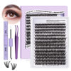 Picture of DIY Lash Extension Kit 280pcs Individual Lashes Cluster D Curl Eyelash Extension Kit Lash Clusters（40D-0.07C-9-16MIX）