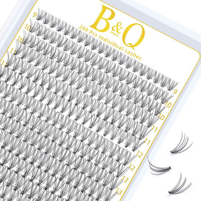 Picture of Individual Lashes 280 Cluster Lashes Clusters Eyelash Clusters 10D 20D DIY Eyelash Extension Lash Clusters Extensions C D Curl Cluster Eyelash Extensions（10D-D-,9-16 mix）