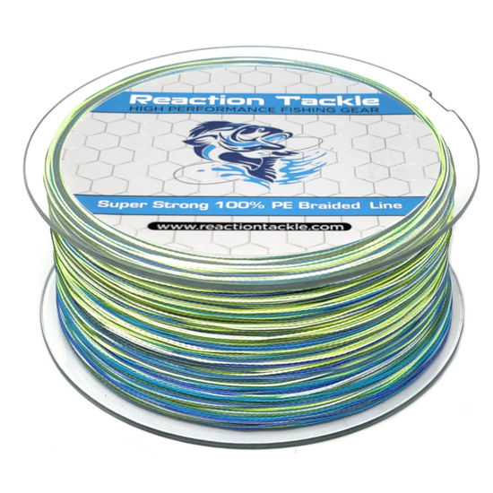 Picture of Reaction Tackle Braided Fishing Line Camo Aqua 80LB 150yd