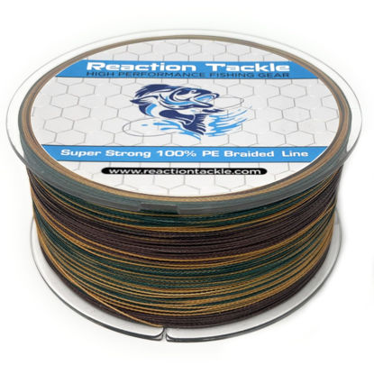 Picture of Reaction Tackle Braided Fishing Line Green Camo 50LB 150yd