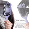 Picture of Vented Curl Defining Brush for Shaping and Styling Women's Curls (Purple)