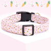 Picture of Faygarsle Cute Easter Collar for Small Medium Large Dogs Girl Boy Female Male Dog Pink Cotton with Adorable Rabbit Print Easter Puppy Collar with Easter Egg Charm XL