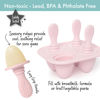 Picture of PrimaStella Silicone Petite Pops - Baby Popsicle Mold - BPA Free - Dishwasher Safe - 4 months+ (Dusty Rose Teether Pops)