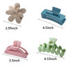 Picture of 8PCS Hair Clips for Women, Flower Claw Clips for Thick Hair, Non-Slip Hair Accessories with Multi-Styles, Colorful Hair Claw Clips and Variety Pack, Ideal for Girls