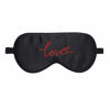 Picture of ZIMASILK 100% Natural Silk Sleep Mask Blindfold,Adjustable Super-Smooth Soft Eye Mask for Sleep with Bag(Love - Black)