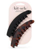 Picture of Kitsch Banana Hair Clips for Women - Large Claw Clips for Thick Hair, 2pc (Black & Tortoise)